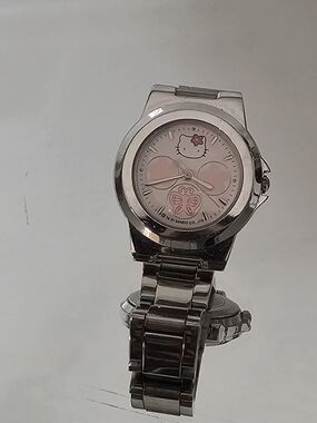 Hello Kitty Limited Edition Silver Pink Dial Stainless Steel Watch